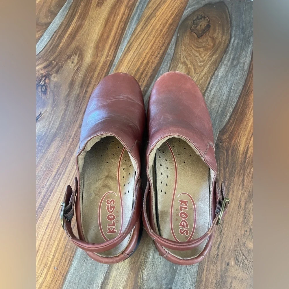Klogs USA Leather Strap Back Shoes Size 9